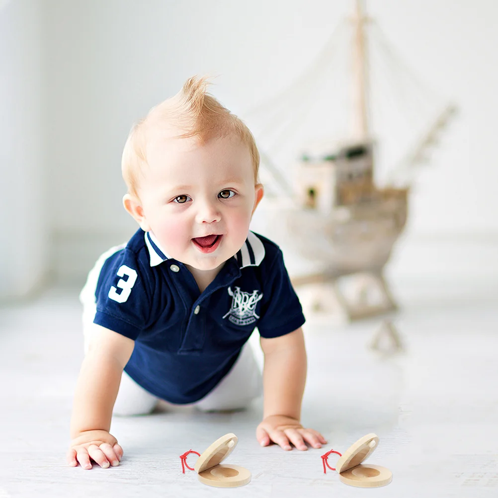 12 шт. инструмент Орфа деревянный детский палец кастаньеты маленькие