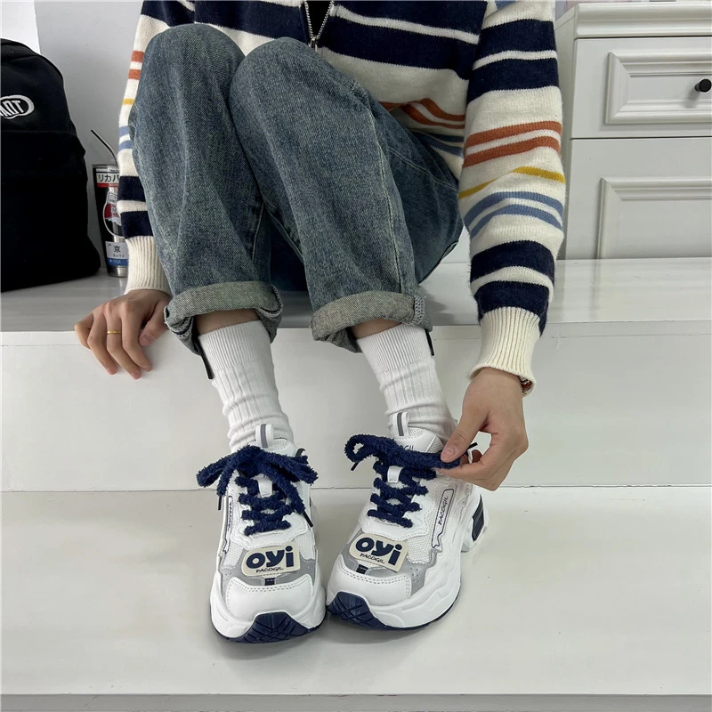 2023 New Platform Shoes for Women Daily Lightweight Casual Shoes Comfortable Soft Bottom Sneakers Women Shoes Zapatos Mujer