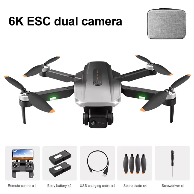 

WIFI GPS Drone 6K Professional Dual HD Camera FPV 3Km Aerial Photography Brushless Motor Foldable Quadcopters Gift Toys