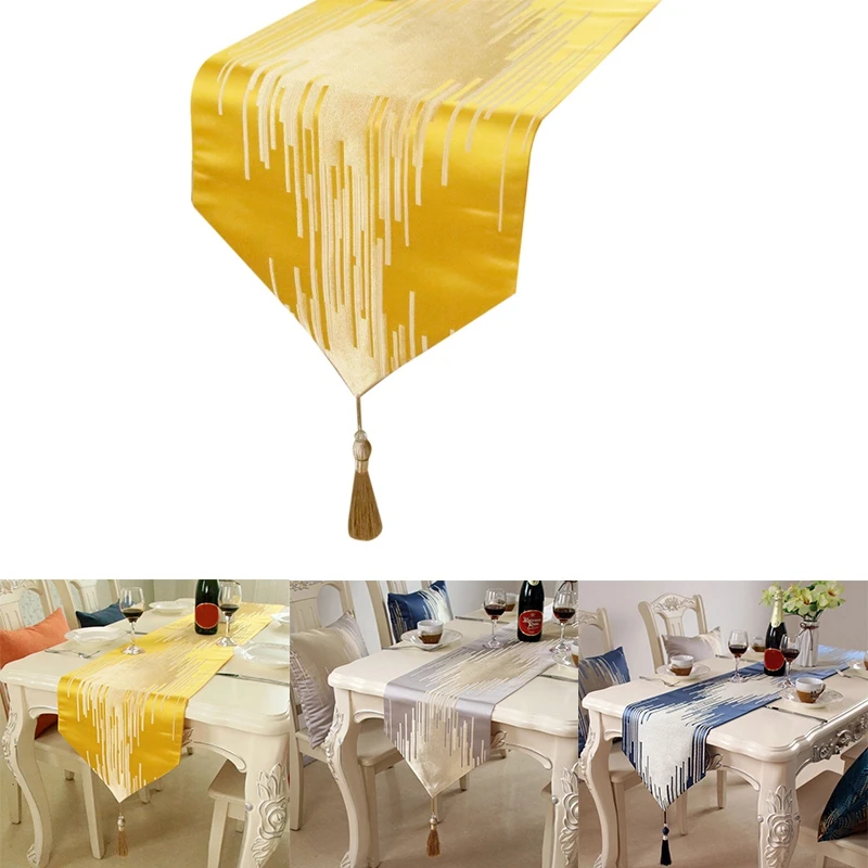

High-Precision Keyboard Stripe Table Runner Coffee Table Shoe Cabinet Cover Cloth Hotel Model Room Bed Flag Decoration