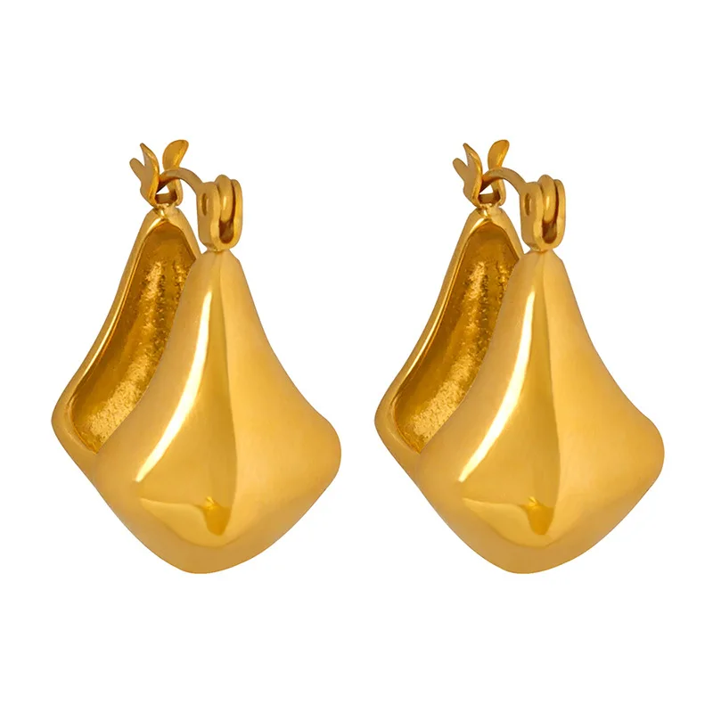 

Temperament Glossy Metal U-shaped Earrings Geometric Oval Vintage High-end Women's Earring Accessories Batch