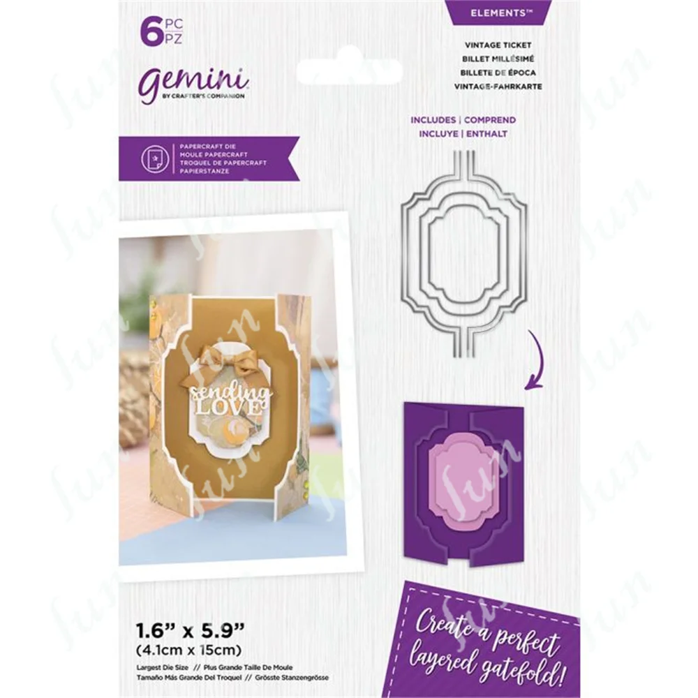 

New Metal Cutting Dies Make Paper Card Album Diy Scrapbooking Vintage Ticketl Embossing Template Decoration Stencil Die Crafts