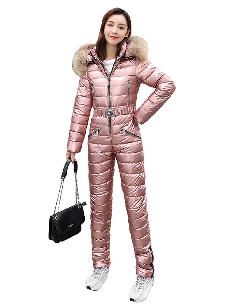 

Coat Women Pink Long Cotton Overalls Fur Hooded Parkas Stand Collar Slim Warmth Clothing 2022 Winter New Fashion Free Wash Coats