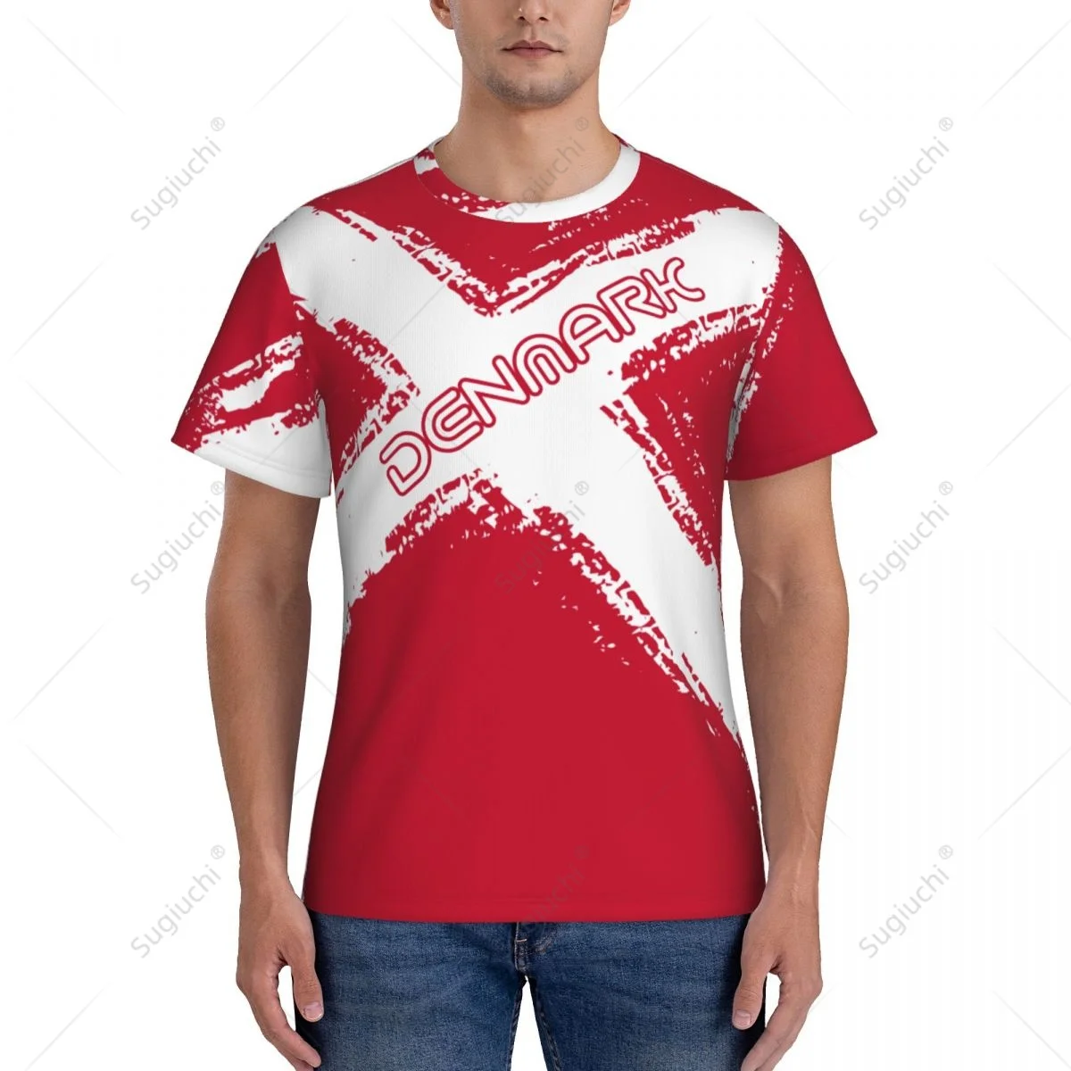 Пользовательское имя Нунбер флаг Дании цвет мужская обтягивающая спортивная