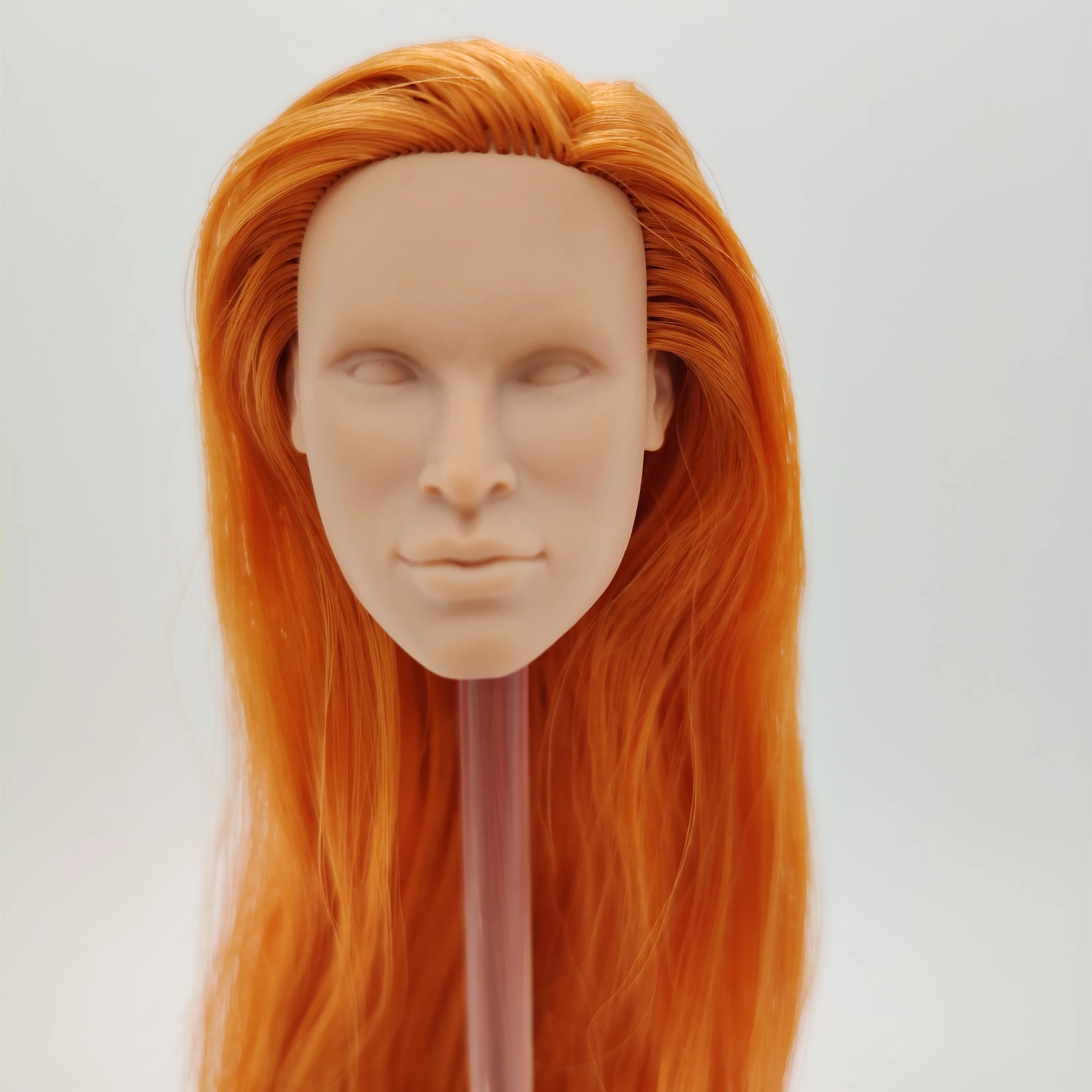 

Модный Королевский цвет инфузионные оранжевые волосы Reroot FR белая кожа 1/6 шкала целостности мужской нигерийский Северный Кукольная голова