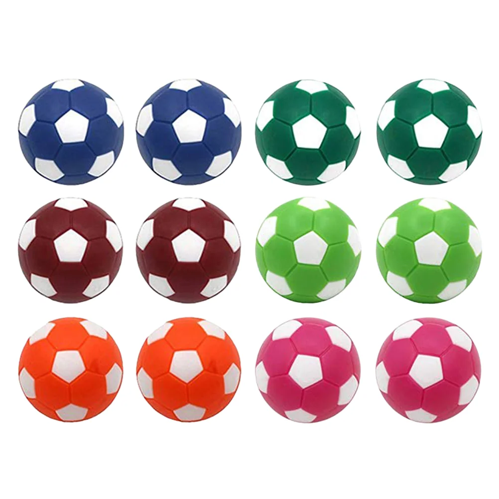 

12pcs Mini Colorful Table Soccer Footballs Replacement Balls Tabletop Game 36mm Mini Soccer