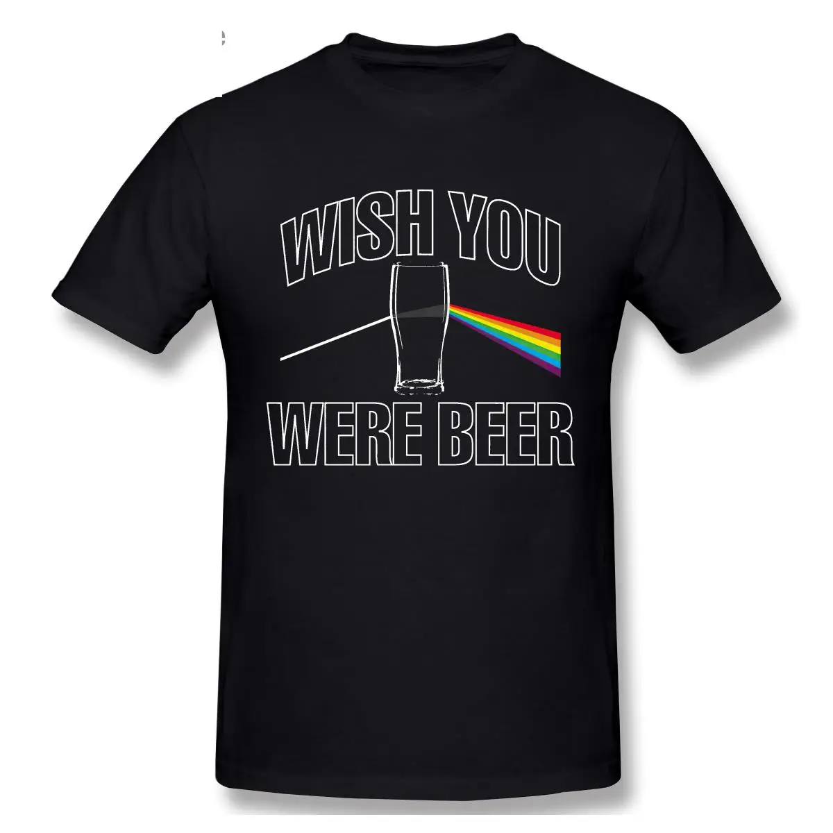 

Wish You Were Beer Funny Mens T Shirt - Real Ale Home Brew Gift Dad Birthday