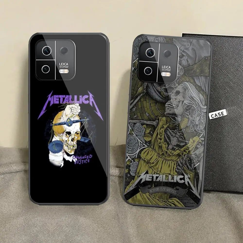 M_metallicaes Phone Case For Xiaomi 14 Ultra 13T 13Pro 13 12T 12 11T 11i 11 Black Glass case