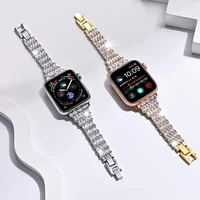 metal diamond bracelet for apple watch band 45mm 41mm 44mm 42mm 40mm 38mm women luxury diamond strap for iwatch 7 6 54 se correa