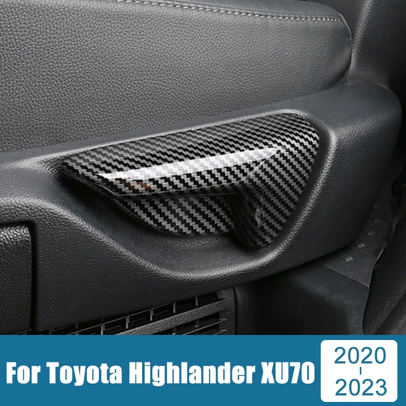 

ABS Car Back Row Seat Lay Down Handle Cover Trims Case Stickers For Toyota Highlander Kluger XU70 2020 2021 2022 2023 Hybrid