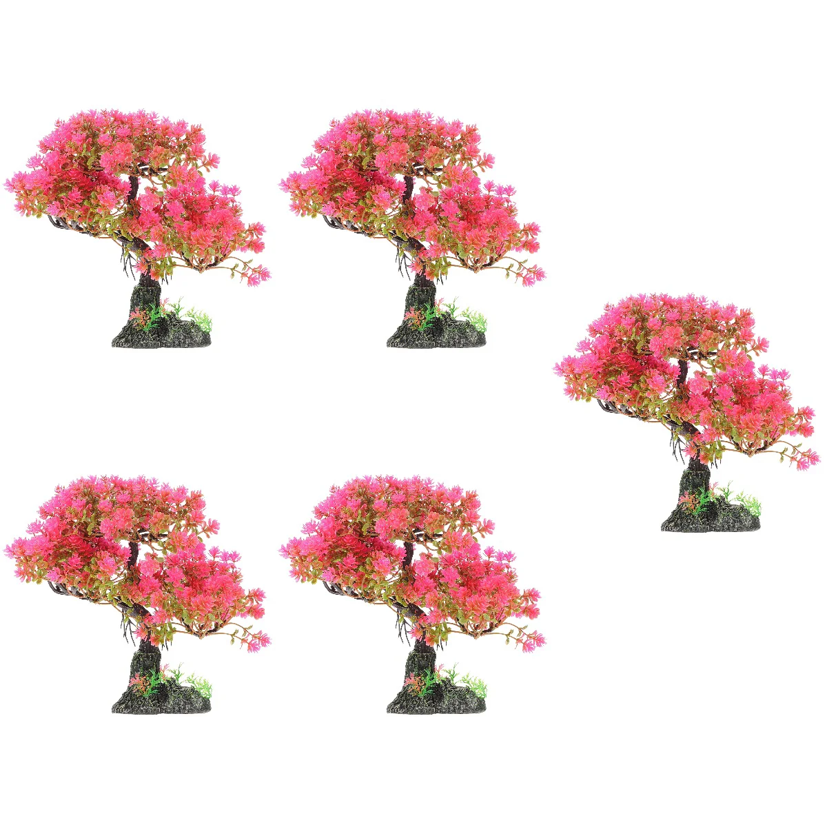 

5pcs Delicate Aquarium Decor Desktop Tank Decor Resin Tree Tank