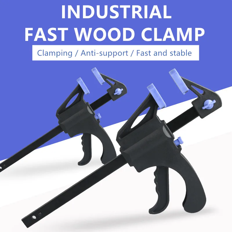 

Miter Jig Quick-Grip Clamp Woodworking Bar F Clamp Clip Hard Grip Quick Ratchet Release DIY Carpentry Hand Vise Tool