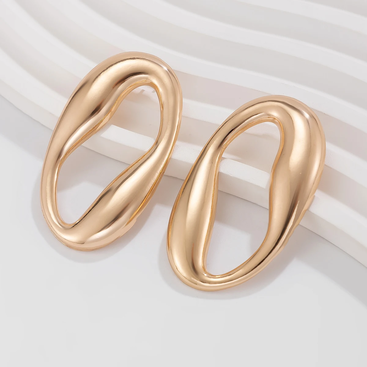 SHIXIN Панк полые эллиптические наушники женские серьги Ушные гвозди