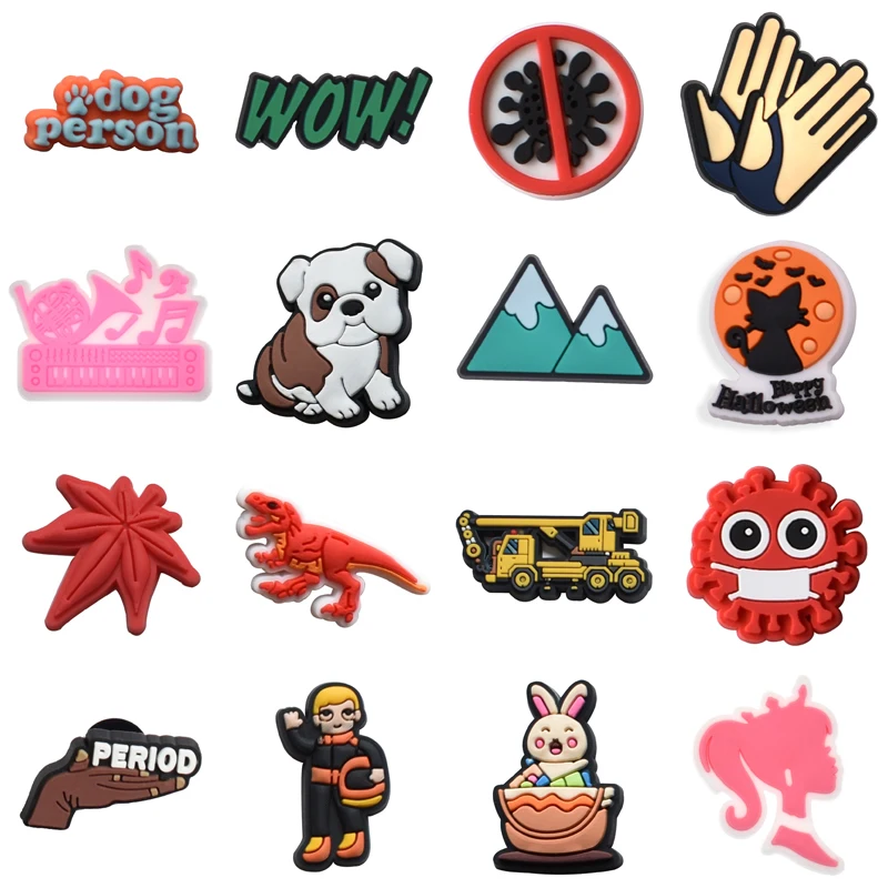 

Single Sales PVC Shoes Charms Accessories Boys Girls Party Gifts Garden Clog Buckle Pins Decorations for Croc Sandals Wristband