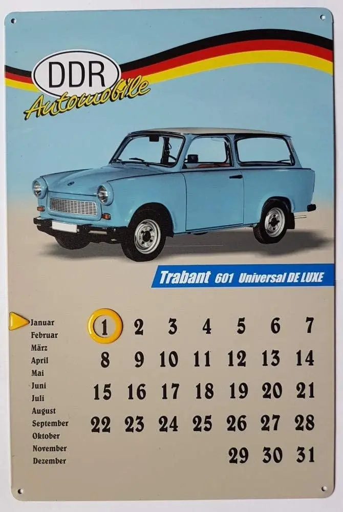 

Металлическая Оловянная вывеска GDR Trabant 601 Универсальная автомобильная комбинация бар, таверна гаражный ужин кафе домашний декор стен искус...