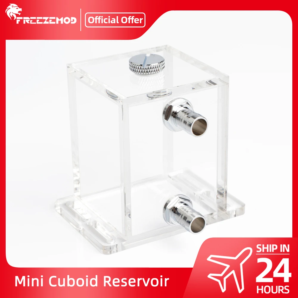 

FREEZEMOD Acrylic Water Cooling Tank Full-transparent Reservoir Mini Cuboid PMMA tank 200ML 5mm Thickness Square For Modding