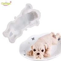 1pc 3d dog shape silicone cake mold jello pudding mould diy dessert making tool pastry baking tray