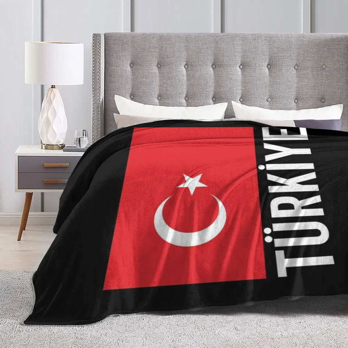 Флаг Турции Кантри Турецкий флаг Ультрамягкое микрофлисовое одеяло