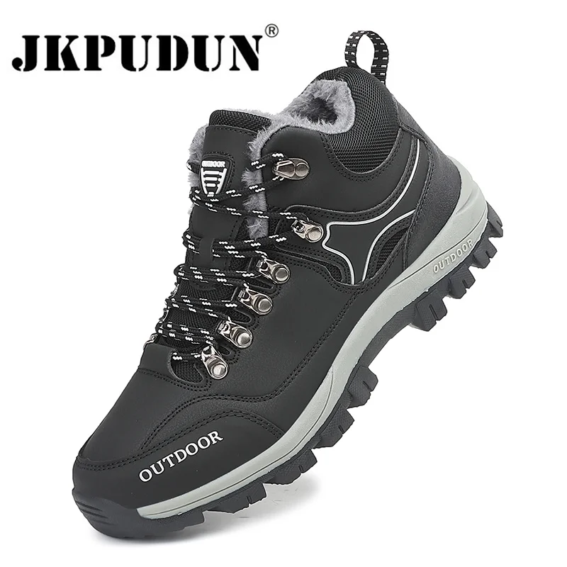 

Мужские Зимние ботильоны, Нескользящие, водонепроницаемые, дизайнерские, на платформе, спортивные, для скалолазания, для улицы и походов