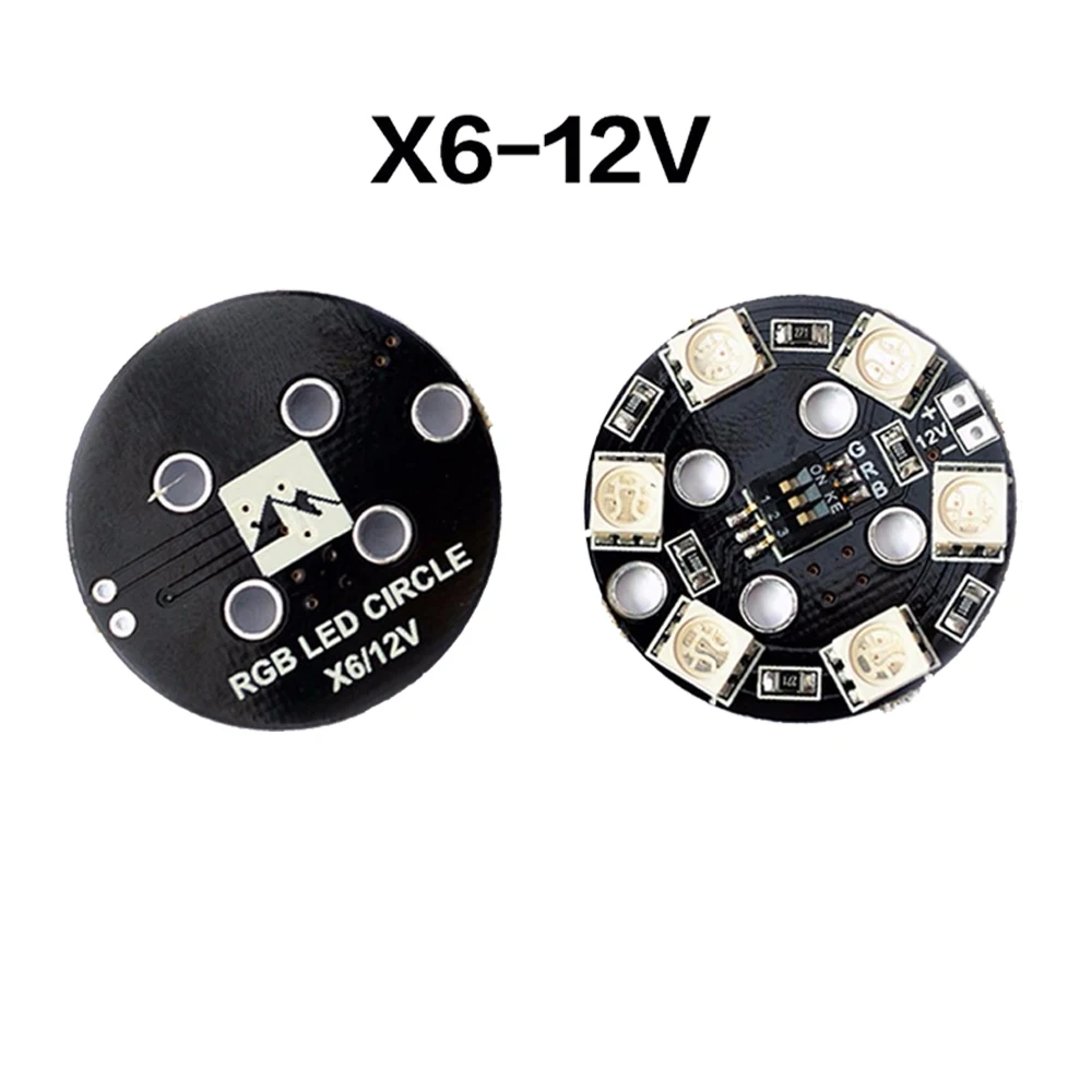 

5050 X6/12V High-quality 7 Color RGB RGB5050 LED Round Circle Board for FPV RC Multicopter Drone