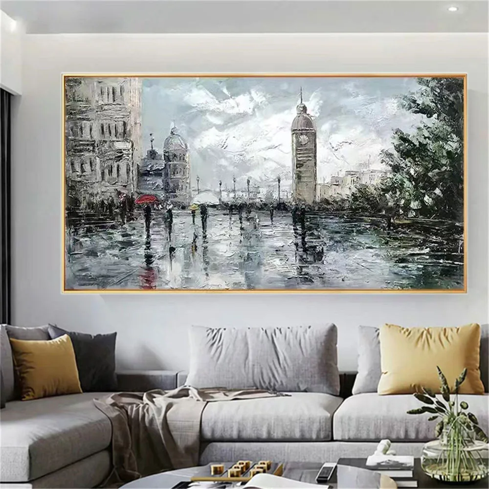 

Высококачественные Абстрактные Художественные картины с ножом, искусство на холсте 100%, ручная работа, Декор, Настенная картина