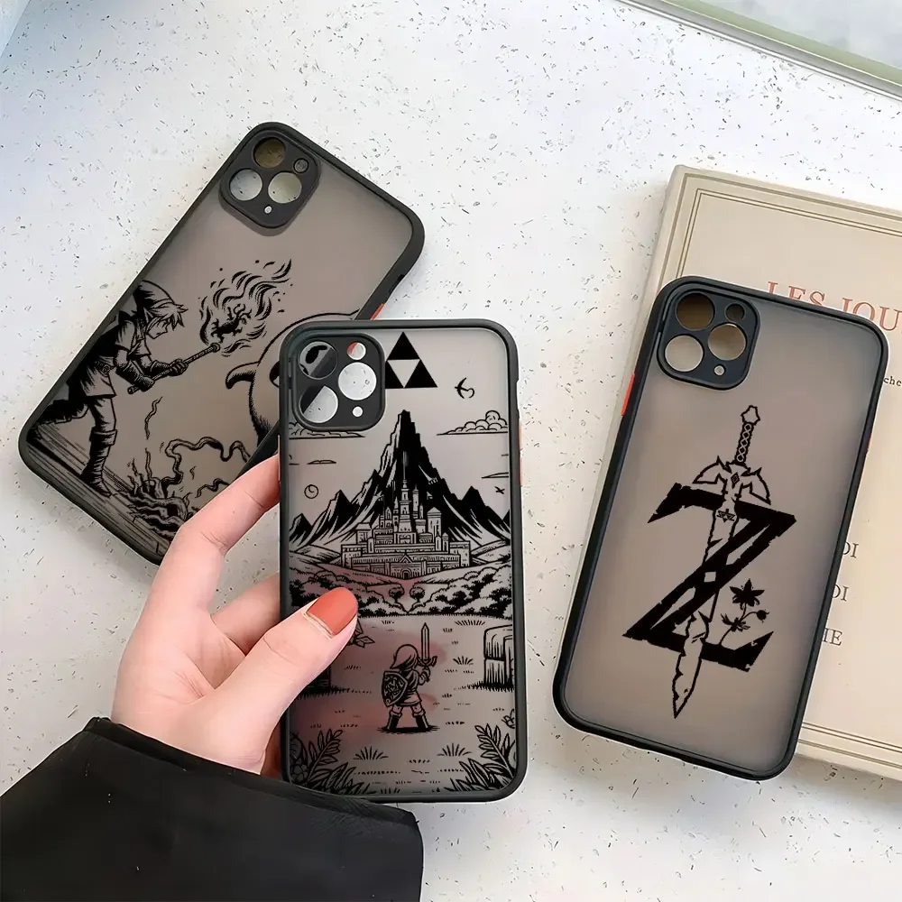 Чехол для телефона Hot Game The Legends of Zeldas iPhone 16 15 14 13 12 11 Mini Pro Max X XR XSMax 7 8 Plus матовый