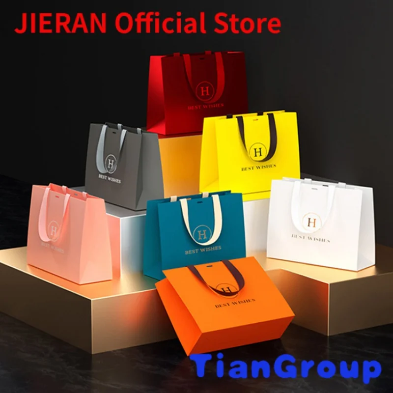 

Lipack Wholesale Custom Printed Logo Luxury White Paper Bag Retail Boutique Shopping Gift Paper Bags With Your Own Logo