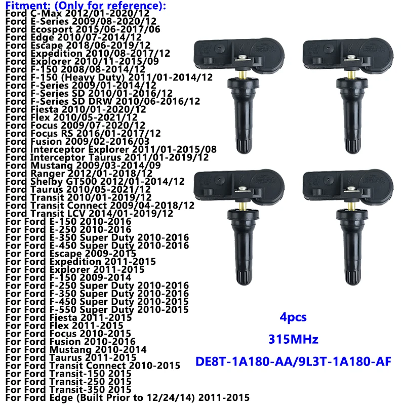 

Датчик давления в шинах 315 МГц TPMS 9L3T-1A180-AF для Ford C-Max Edge Expedition F-150 Explorer Focus Mustang 2012-2019 гг. 9L3Z1A189AF