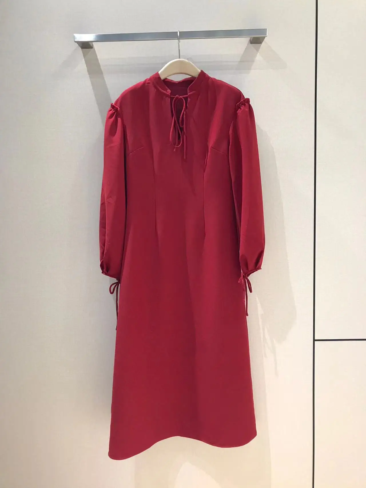 

Fyion High Quality 2023 Summer Women Fashion Runway Vintage Holiday Long Solid Dress Ladies Slim Hot Sale Wine Red Dresses