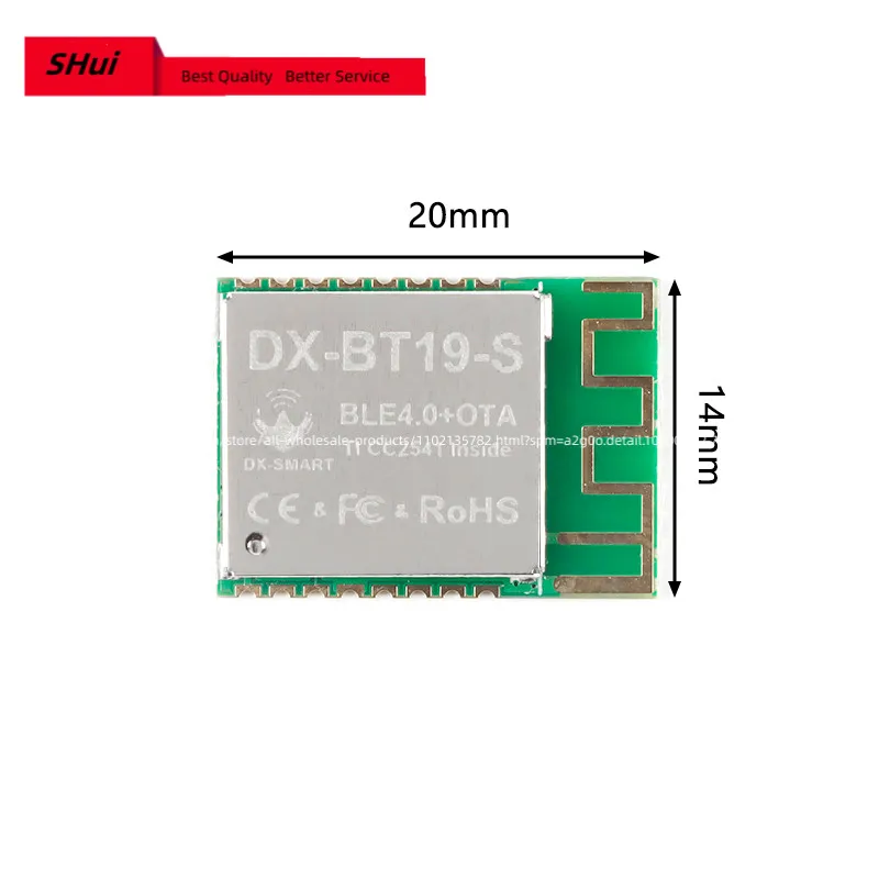 

DX-BT19-S CC2541 Wifi Wireless Module 3.3V 2.4GHz Low Power BLE4.0 Wireless Serial Port Transparent Transmission Module UART