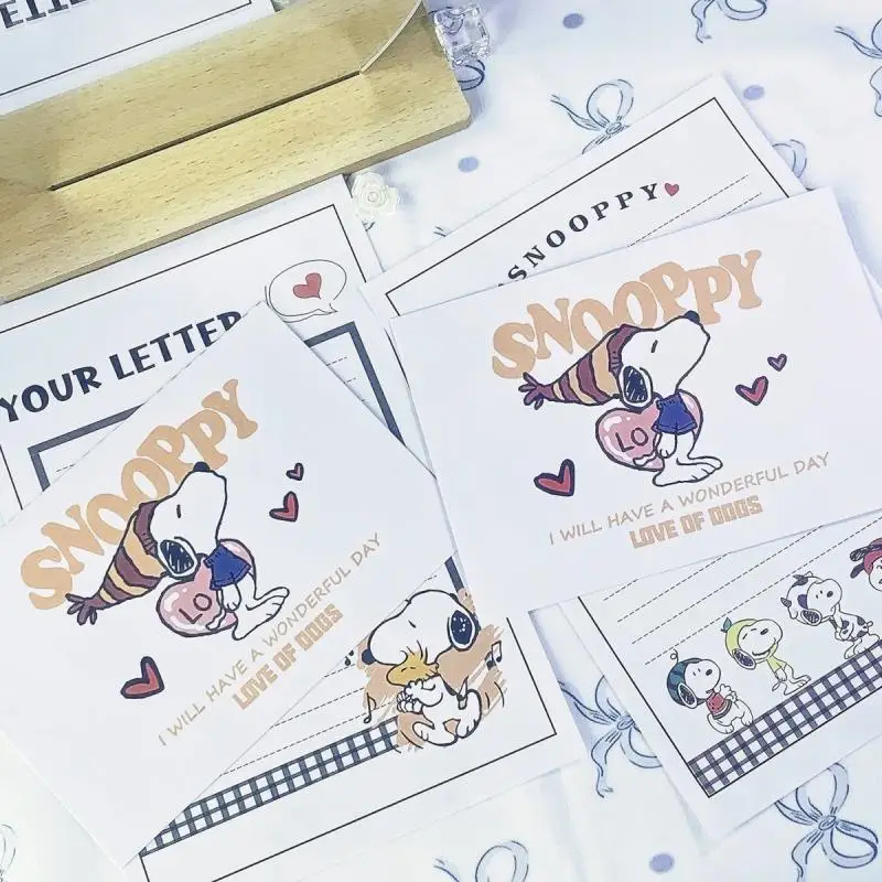 Мультфильм Kawaii Snoopy конверт канцелярские принадлежности поздравительная