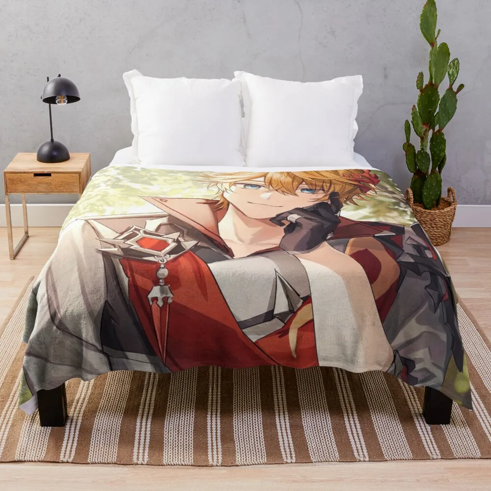 

Tartaglia Childe Genshin Impact Throw Blanket Shaggy Blanket