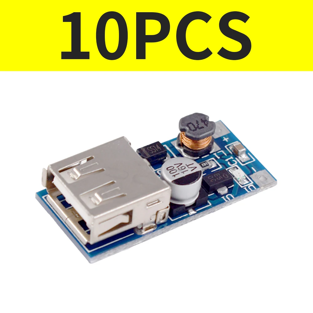 

5/10pcs DC-DC boost mobile power module 0.9V~5V boost to 5V MAX 600MA USB output circuit board pulse converter повышающий модуль