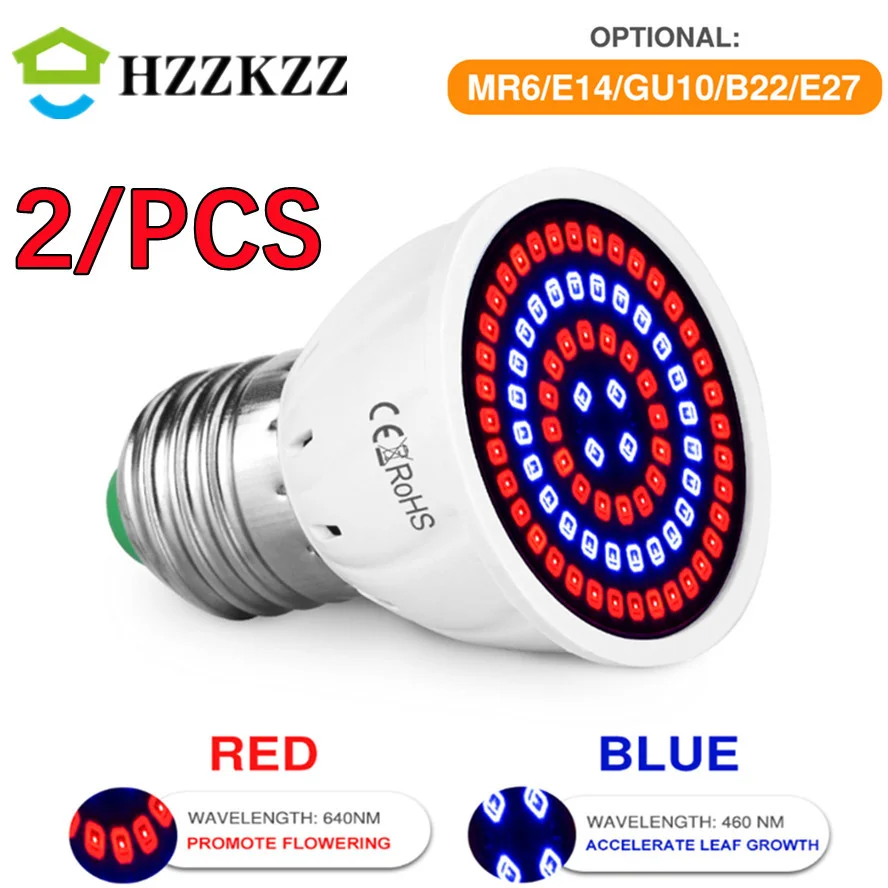 B22 Phyto Led Grow Bulb Mr16 Full Spectrum 220v Uv Lamp Plant E14 Flower Seedling Fitolamp Gu10
