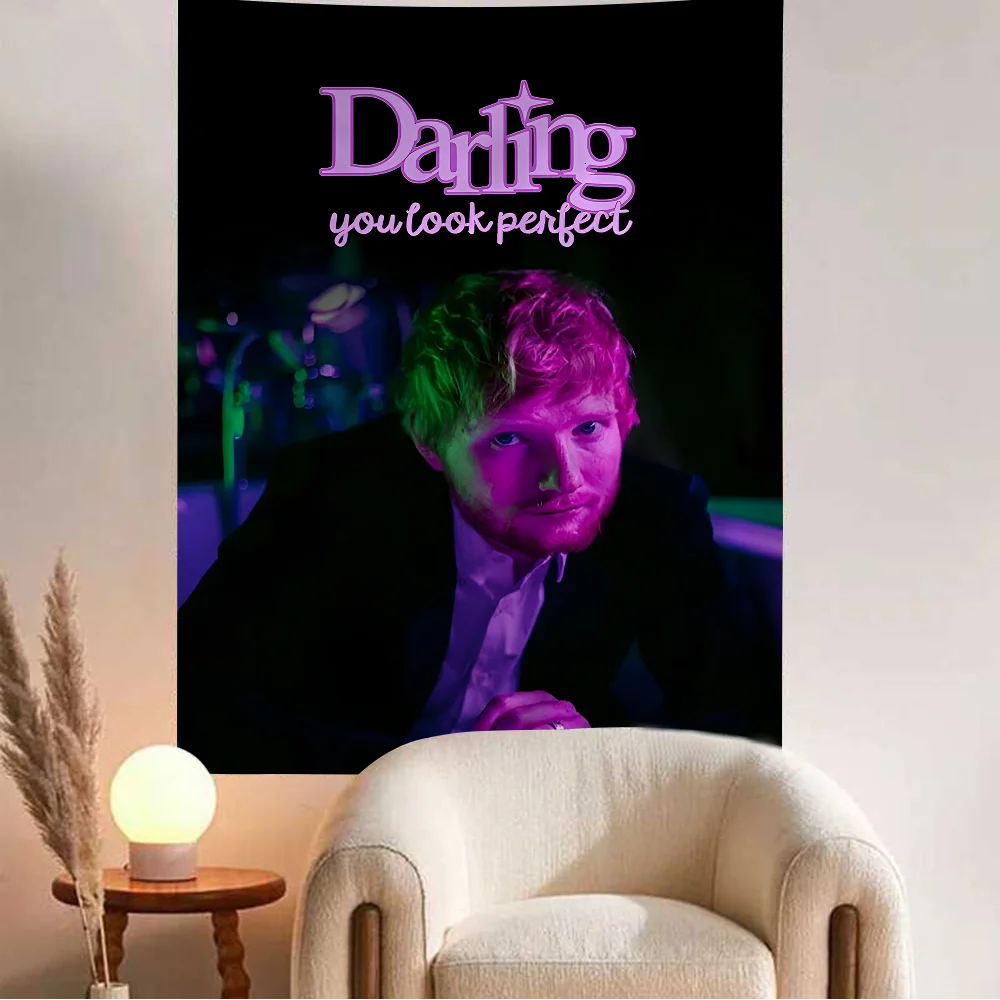 Singer E-Ed S-Sheeran DIY Настенный гобелен Хиппи Цветочные настенные ковры Декор в