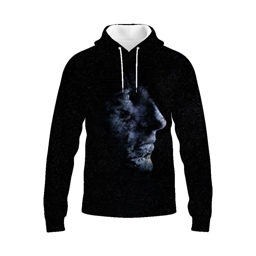 

Мужская повседневная толстовка с капюшоном и принтом, в стиле ретро