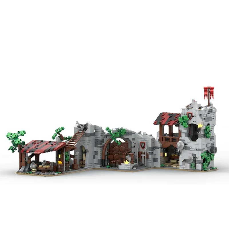 Средневековый замок модель MOC строительные кирпичи племенный Stronghold модульные