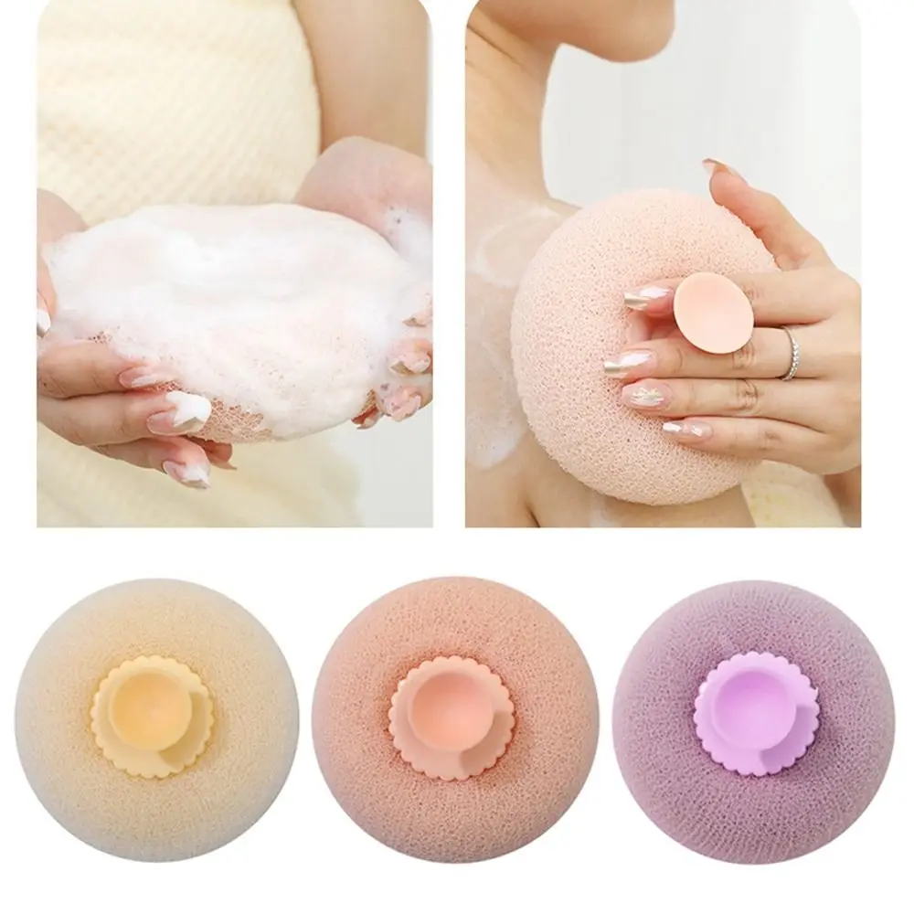 

Soft Bath Ball Cleaning Brush Frosted Bath Massage Bath Ball With Suction Cup Bath Towel Body Rub Mud Sponge Bathroom Supplies