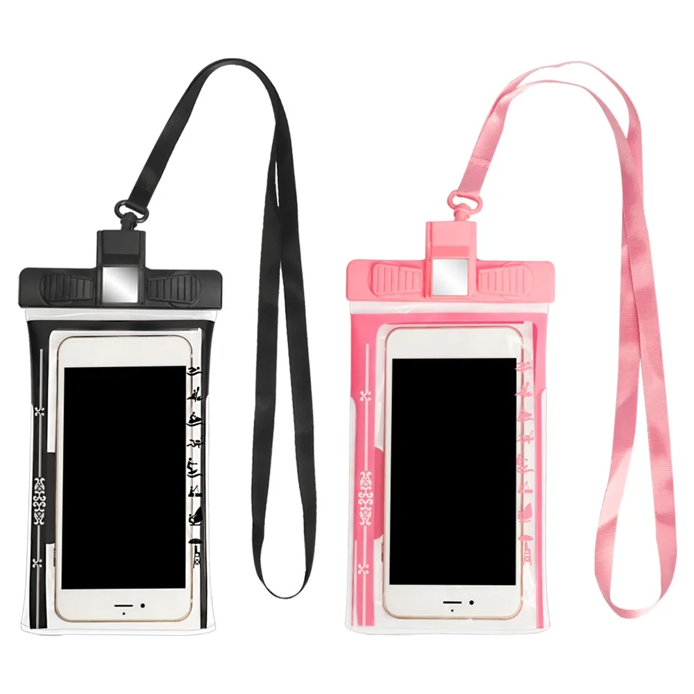 

2 PCS Waterproof Phone Pouch 6.3 Inch Phone Case Built-in Emergency Whistle
