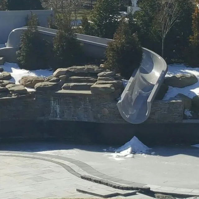 Горка для бассейна детская игровая площадка водная горка на заднем дворе детей