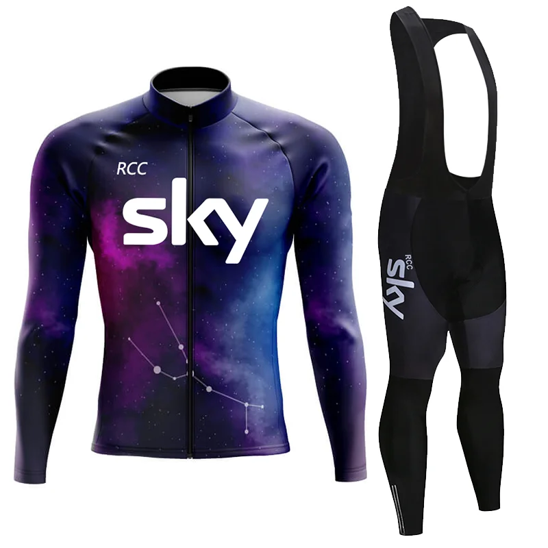 RCC SKY Весенне-осенний комплект велосипедного трикотажа с длинными рукавами и