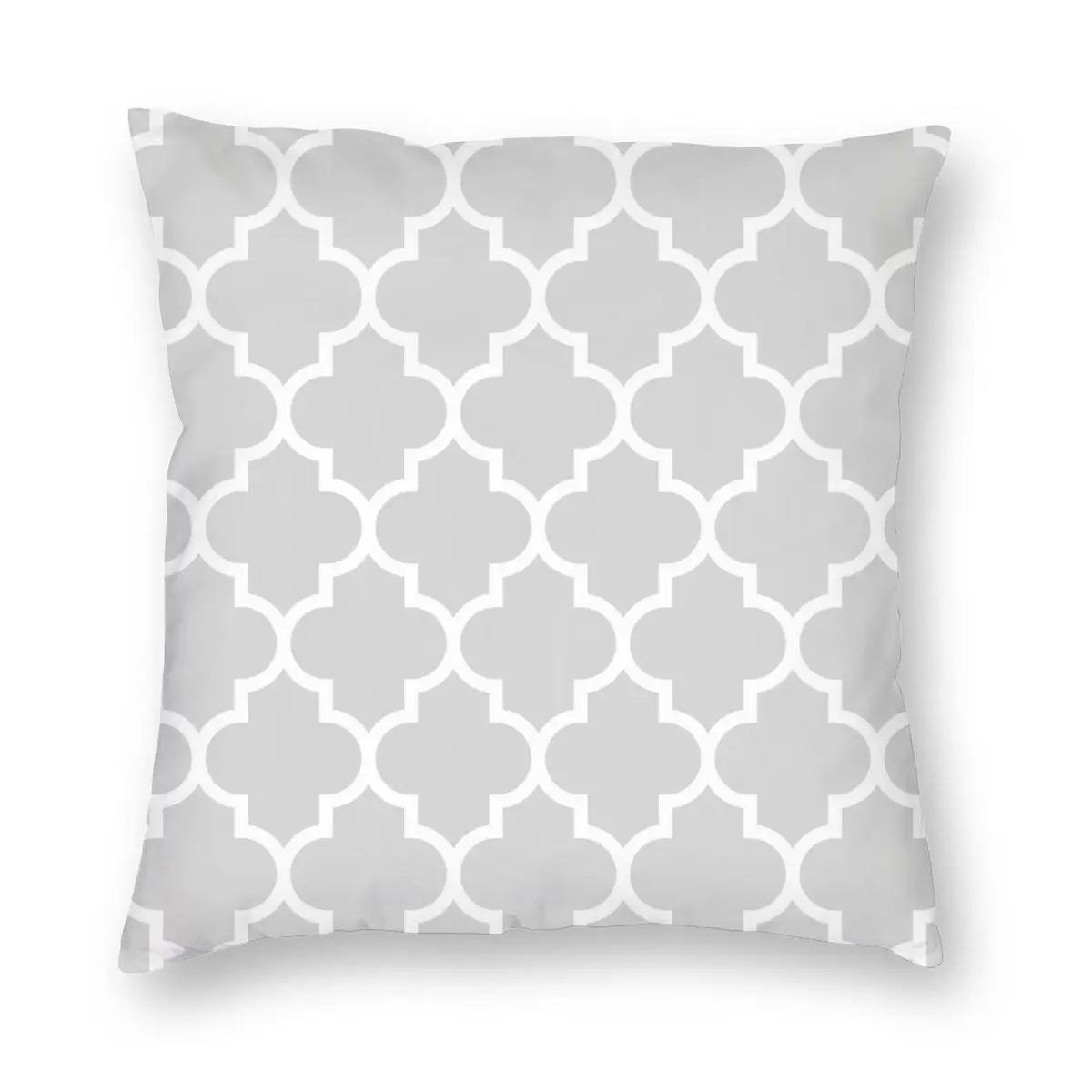 Серая квадратная наволочка Quatrefoil из полиэстера и льна бархатная Наволочка на