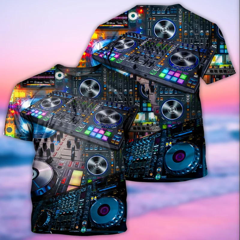 

Hip-hop T-shirt with electronic chip for men and women, oversized T-shirt with 3D printer, Harajuku style short sleeve T-shirt, summer novelty 2022