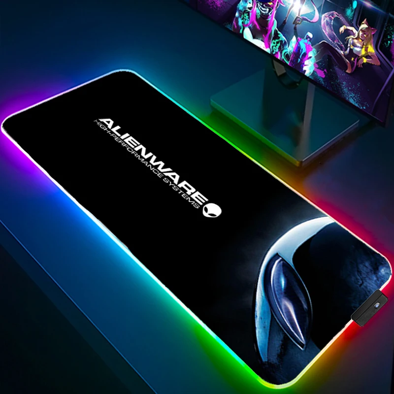 

Коврик для ноутбука Dell, беспроводной компьютерный коврик для мыши, аниме RGB клавиатура Xl для геймеров, подкладки Alienware, комплект для ПК, Кабин...