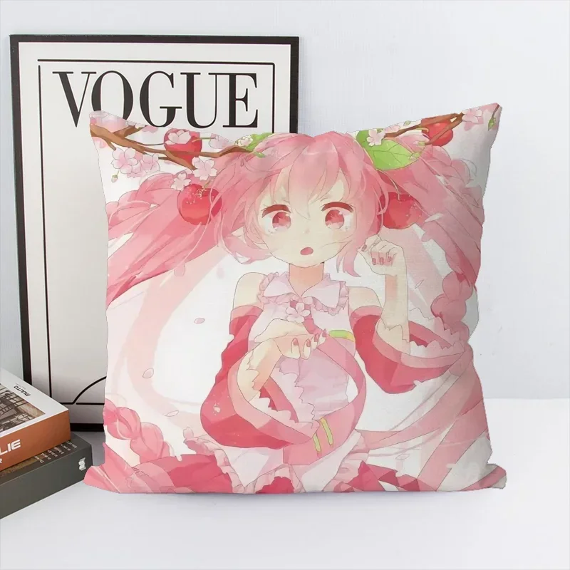 Декоративные Наволочки H-Hatsune Miku 45x45 См Роскошные Чехлы Для Автомобильных Сидений