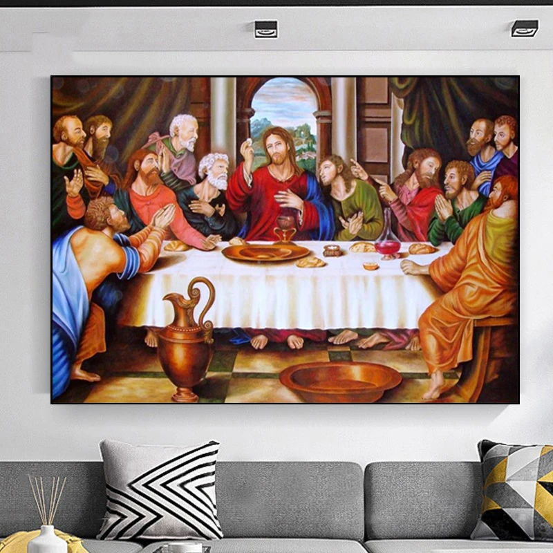 

Алмазная 5D картина «Последний Ужин», полностью Алмазная вышивка своими руками, ресторан, офис, комната, домашний декор, алмазная вышивка, наборы