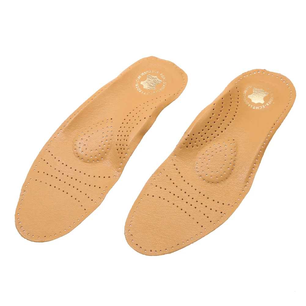 

Comfortable Leather Latex Orthopedic Insoles Cushion Antibacterial Active Carbon Orthotic Arch Support Flat Foot Shoe Insole Pad