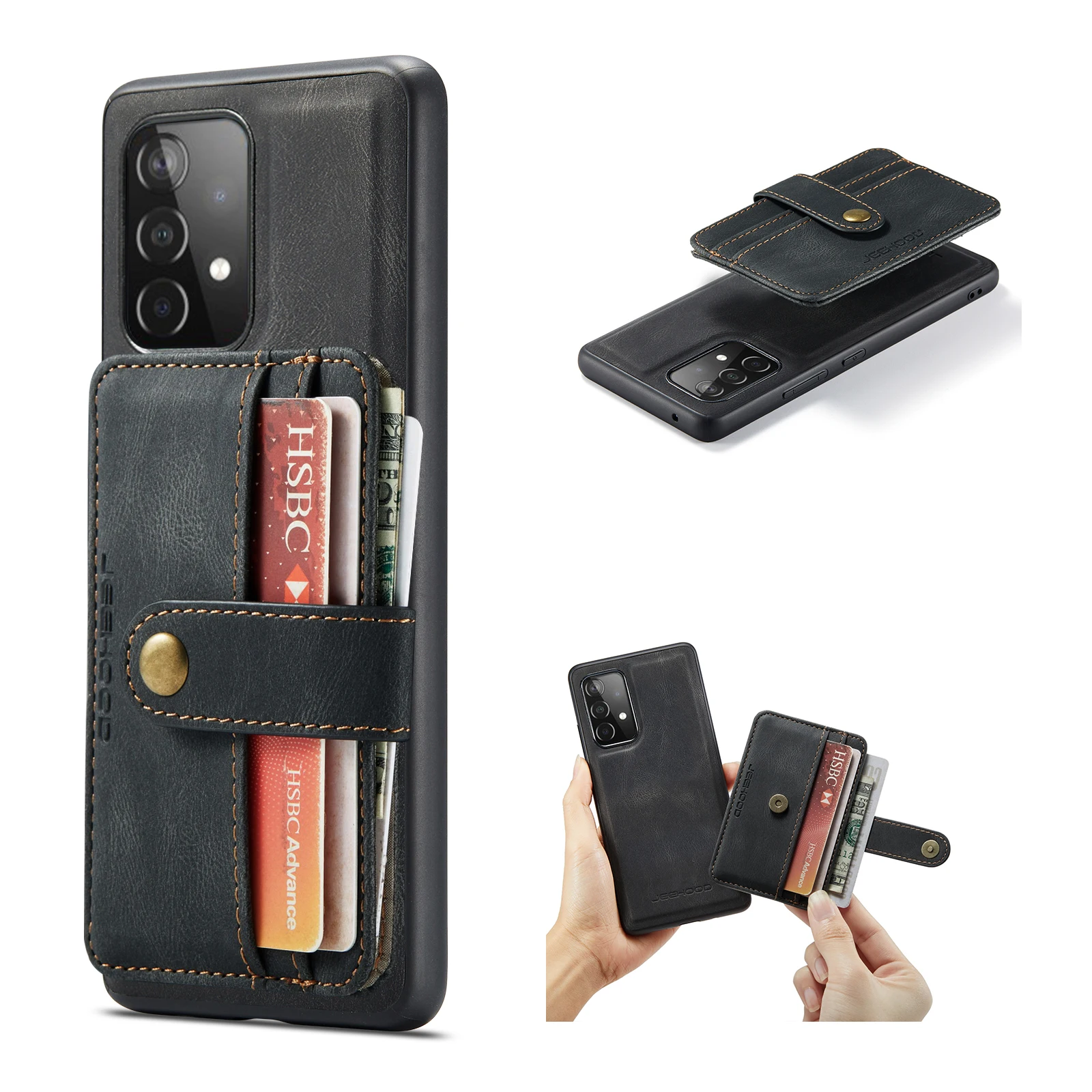 

Retro Magnetic Flip Leather Case For Samsung S22 Ultra Wallet Card Slots Holder Shockproof Phone Cover For Galaxy S22 Plus Coque