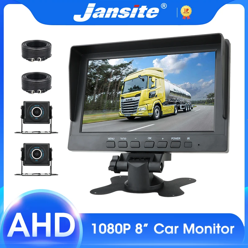 

Jansite 8 дюймов Автомобильный Монитор 1920*1080 высокой четкости AHD грузовик Starlight ночное видение резервная камера заднего вида автомобиля монитор