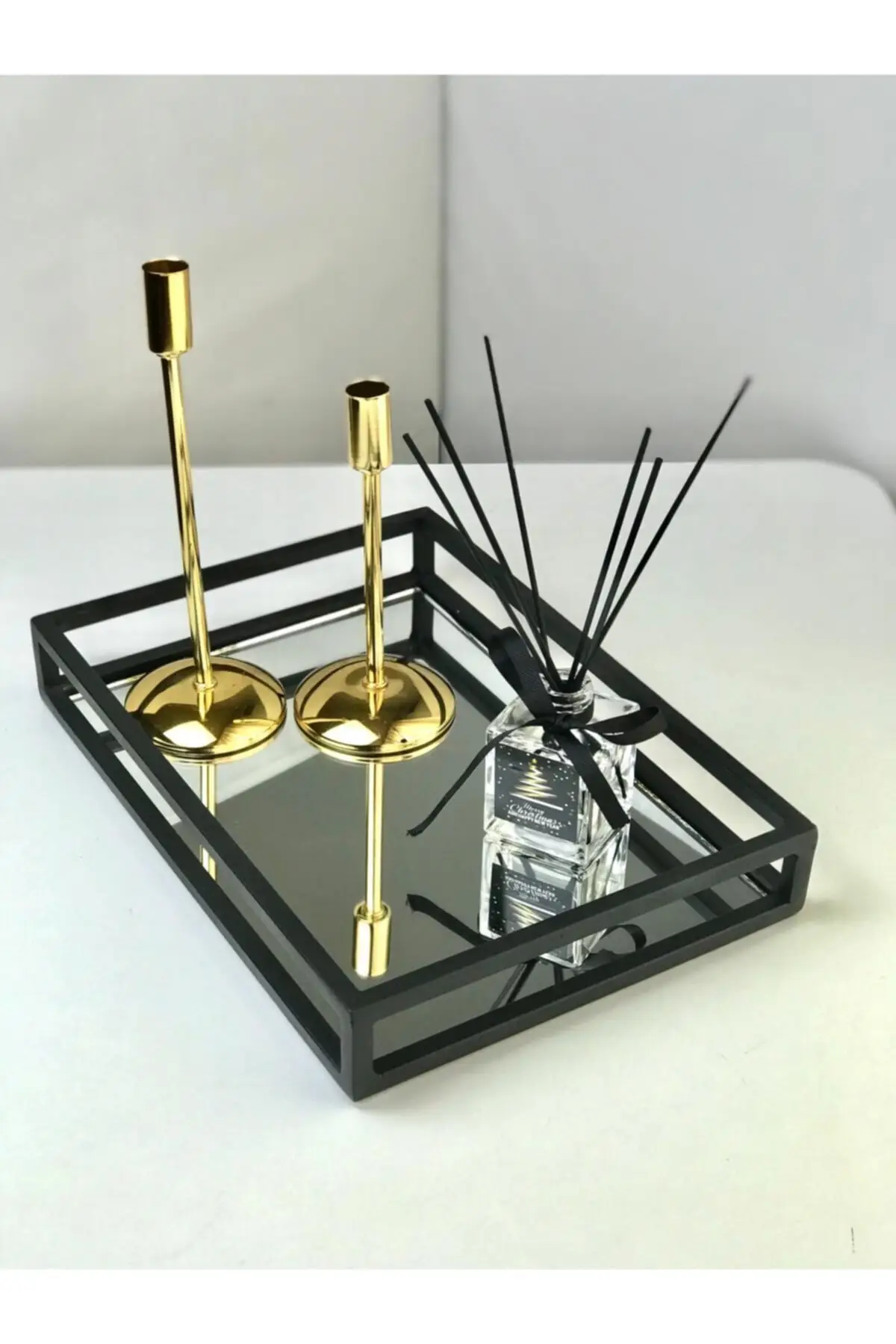 Черный прямоугольный профильный поднос-декоративный поднос-черный прямоугольный профиль среднего размера 24x34 см роскошный сервировочный поднос 2022 поднос для чая